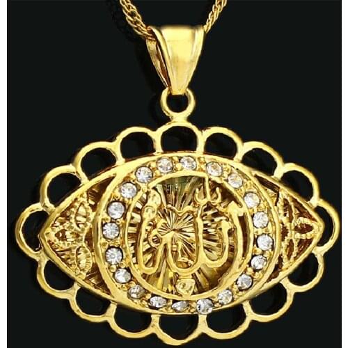 Necklace European and American Jewelry Eye Allah Pendant Necklace Sweater Chain Womens Jewelry