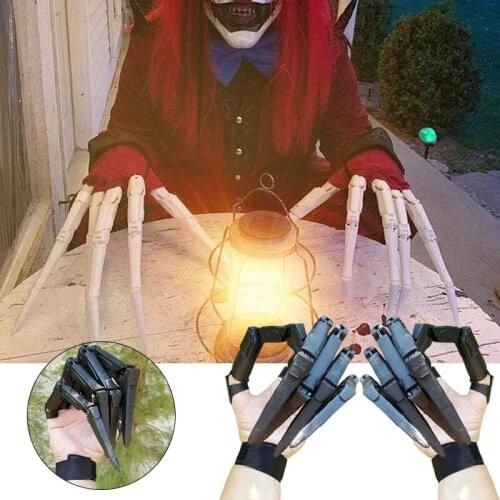 Articulated Fingers Halloween Finger Gloves With Flexible Joint Halloween Party Dress Cosplay Costume Dropshipping