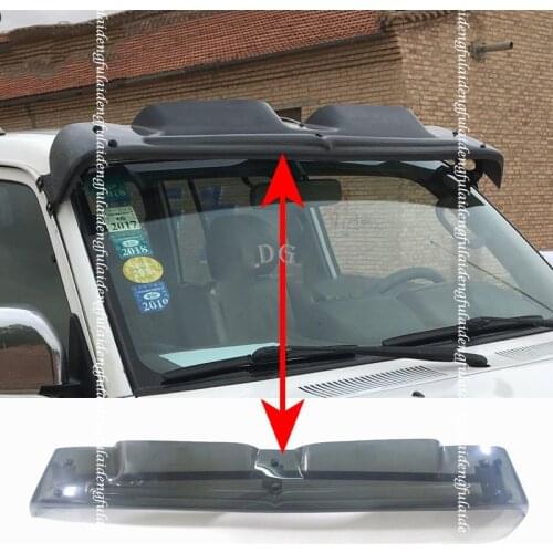 For Toyota Land Cruiser Prado LC90 FJ95 1998-2002 Translucent Front Spoiler Sun Visor Splitter Car Styling Accessories
