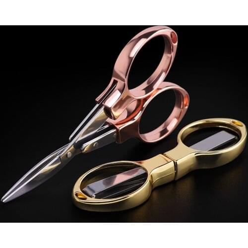 Fishing Scissors Foldable Aluminum alloy Sharp Cut PE Line Lead Fishing Sccessories Gear Stainless steel Multifunction Scissor
