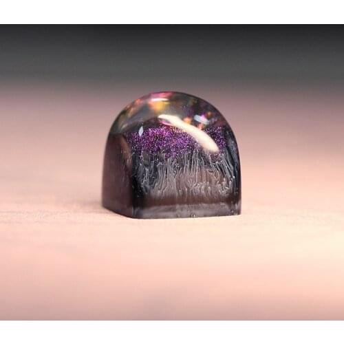 Sp-star Lunar Surface Design Resin Keycaps For Cherry Mx Gateron Kailh Box TTC Switch Mechanical Keyboard Purple Round Key Cap