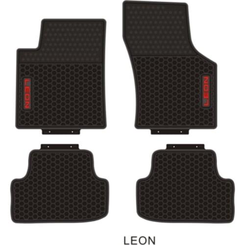 Special No Odor Carpets Waterproof Rubber Car Floor Mats for Seat LEON IBIZA