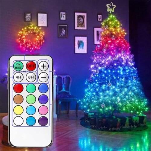 10M 100LEDs Outdoor Xmas Christmas Fairy Light Chase LED Copper Wire String Lights Garland For Christmas Tree Star Party Decor