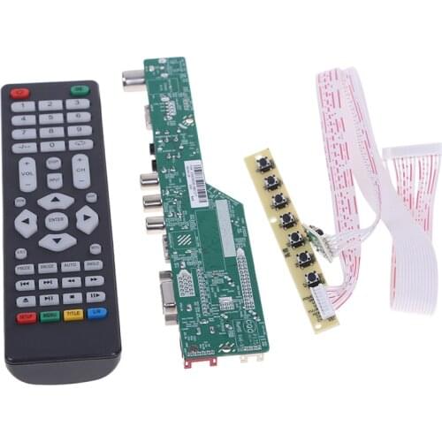 New T.V53.03 Universal LCD TV Controller Driver Board V53 Analog TV TV/AV/ PC /HDMI/USB Media Motherboard