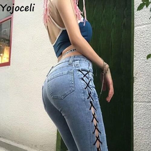 Женские зауженные джинсы Yojoceli China At AliExpress