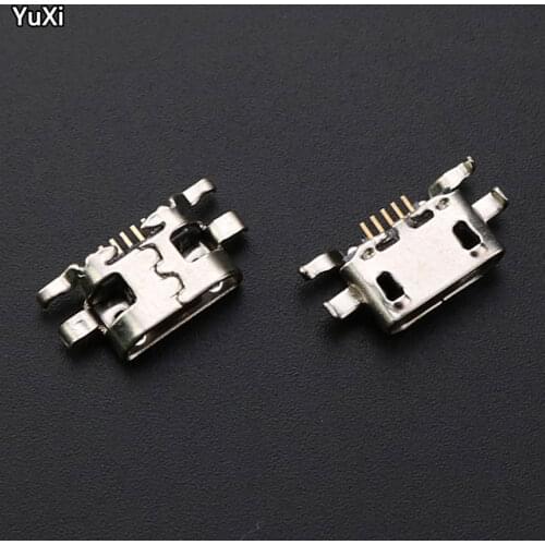 YUXI 100Pcs Micro USB 5pin mini Connector Mobile Charging port For Motorola Moto C Plus XT1723 XT1724 Repair replacement