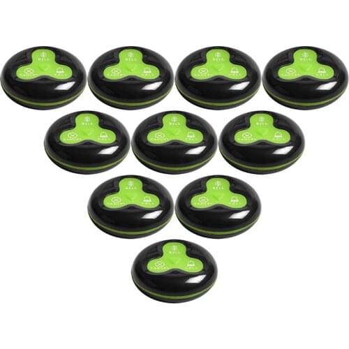 10pcs FEILING Wireless Waterproof 3 Keys Hookah Restaurant Table Call Button Waiter Transmitter 433MHz For Cafe Bar Hotel Clinic