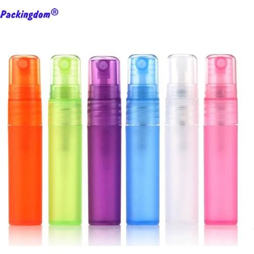 100pcs Small Perfume Atomizer Pen Plastic Bottle Mist Spray Sample Container Empty Packaging Cosmetic Tube Sprayer Bottles 5ml
