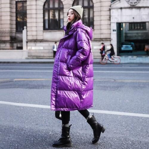 2021 Winter Warm Thicke Cotton Coat Women Long Down Jacket Korean Loose Oversize Women Parkas Coat New Hooded Parkas Down Jacket