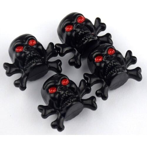 4Pcs/Set Universal Car Auto Valves Cap Dust Stem Car Skull Style Antirust Copper Core Fashion Motorcycle Tires Car Accessories