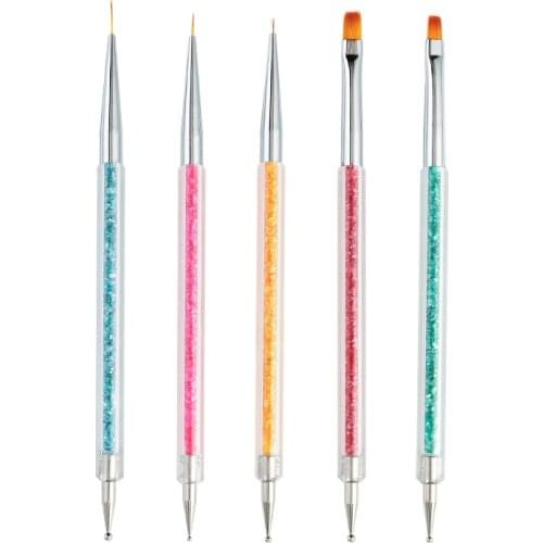 5Pcs/set Gel nail polish Brushes Nail Art Line Brush manicure tool nail brushes acrylic Sets