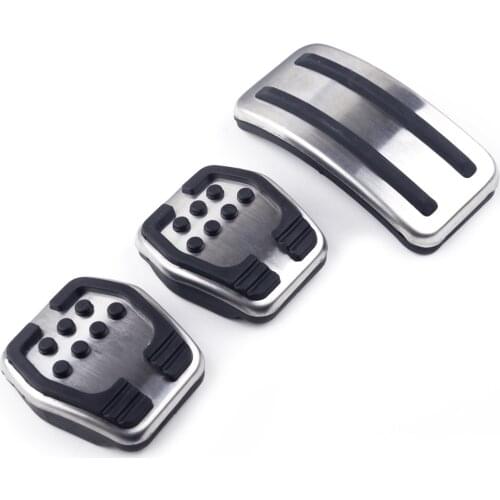 Car Brake Gas Accelerator Clutch Foot Pedal Covers Pad Non-Slip Manual Fit for Ford Focus 2 MK2 Focus 3 MK3 2012-2014 2015 2016