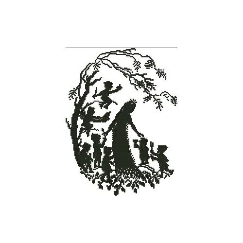 Free Delivery Top Quality lovely counted cross stitch kit Snow White and Seven Dwarfs silhouette