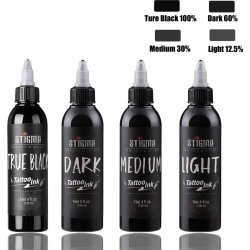 120ml Black Tattoo Ink For Body Art Microblading Natural Minerals Safe Permanent Micropigmentation Pigment Tattoo Paint Ink