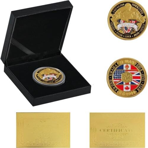 D-Day 6.6.1944 Gold Coin Victory Of Normandie Landing For Collect W/ Luxury Box