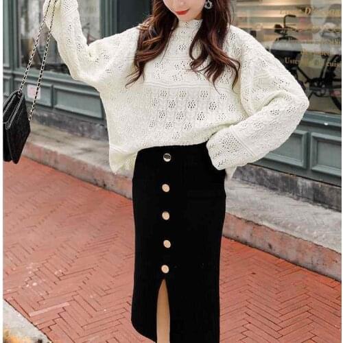Cheap wholesale 2021 spring autumn winter new fashion casual warm nice women Sweater woman female OL cute sweater Ay109