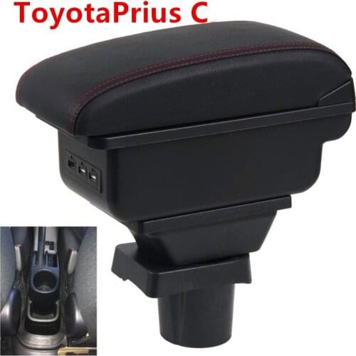 For ToyotaPrius C Prius C armrest box central Store content Storage box Aqua armrest box USB interface