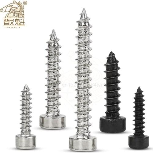M2 M2.6 M3 M3.5 M4 M5 M6 Hex Hexagon Socket Cap Head Self Tapping Screw 8.8 Grade Black/Nickel Zinc Allen Head Screw for Speaker