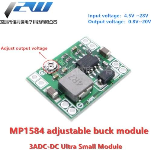 MP1584EN Ultra Small DC-DC3A Power Supply Buck Adjustable Module Ultra LM2596 24V to 12V9V5V3V