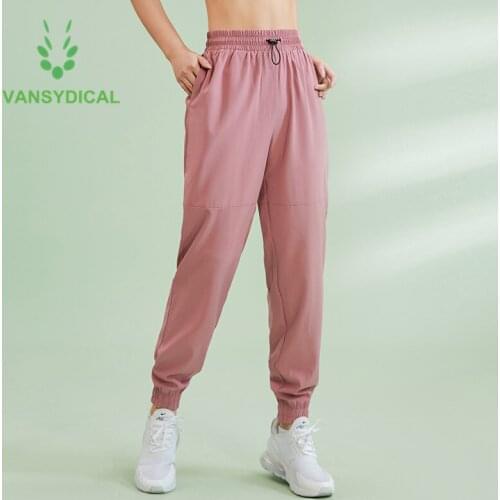 New Women Sports Running Training Pants High-waist Workout Gym Yoga Sweatpants Loose Breathable Fitness Athletic Jogging Trouser