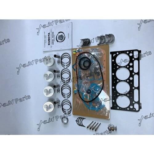 New V2203 V2403 overhaul kit with piston 1G868 main bearing 52mm For Kubota