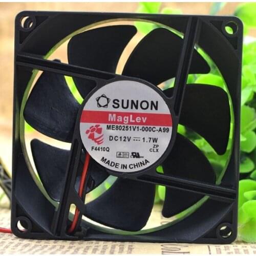 SSEA New cooling fan for SUNON ME80251V1-000C-A99 12V 1.7W 8CM 8025 80*80*25MM