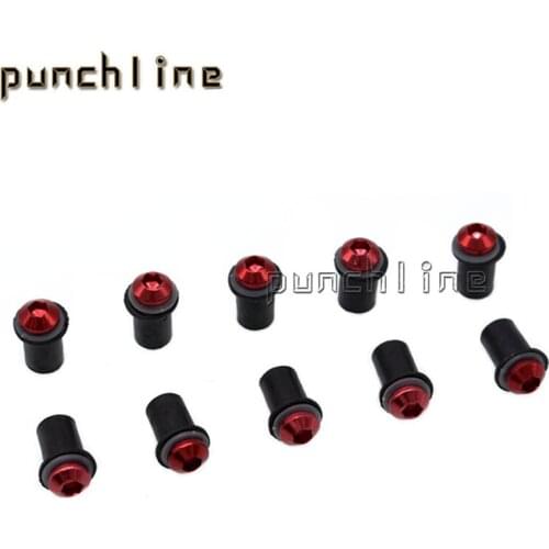 Fit For YAMAHA YZF R1 R3 R6 R15 R25 FZ6 MT-07 MT 07 Windshield Bolts Screw Nut Fastener Kit 5mm 10Ps