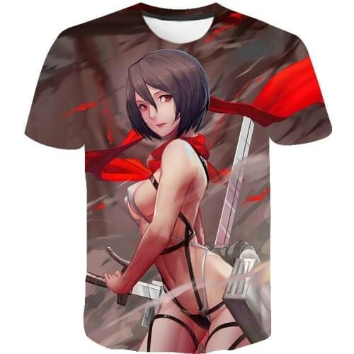 Popular Anime T-shirt Giant 3D Printing Fashion Streetwear Mens Womens Casual Hip Hop T-shirt 2021 New Polyester T-shirt