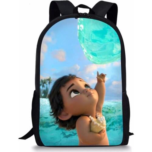 New Hot Sales School Bags Backpack Student Bag Cartoon Vaiana Moana Pattern Children Bookbag Satchel School Backpack For Girl
