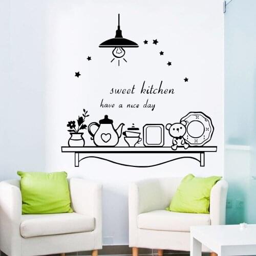Sweet Kitchen Art Decal Sticker , vinyl coffee wall stickers for coffee shop or office decor free shipping ES-101