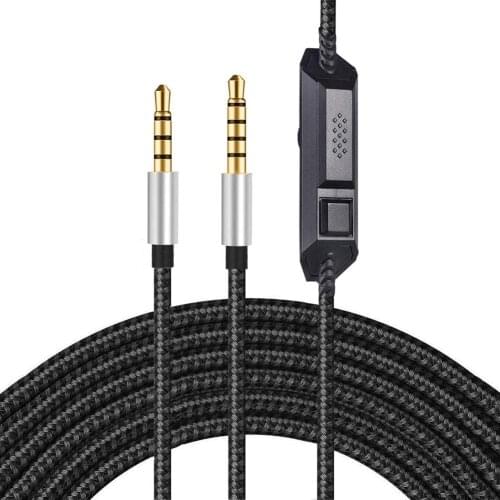 Replacement Audio Cable Earphone Cable For logitech A10/A40/A30/A50 Headphones Extension Cord With Microphone Volume Control