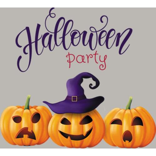 Halloween Party Iron-On Transfers Tops Diy Vinyl Heat Transfer Fashion Appliqued Iron On Patch Print By Household Irons