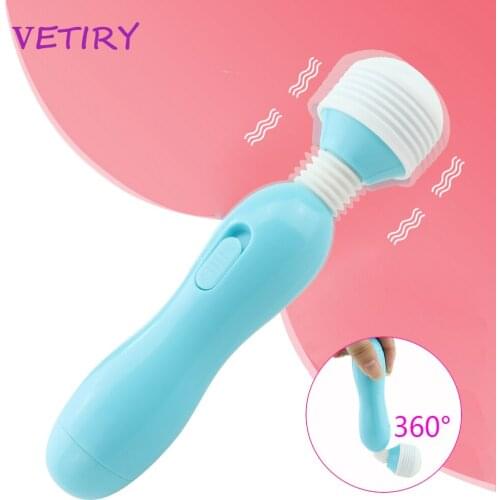 VETIRY Powerfu; Vibrator Magic Wand AV Stick Sex Toys for Woman Clitoris Vagina Stimulator G Spot vibrating Dildo for Woman