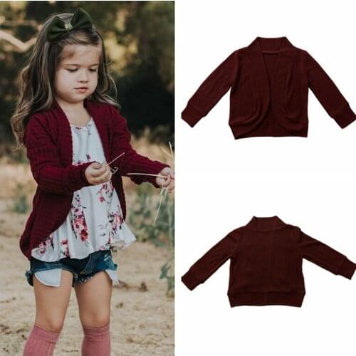 Knitted Cardigan Jacket Baby Solid Sweater Baby Sweater Coat Girls Cardigan Girls Fall Sweaters Toddler Kids Baby Girls Outfit