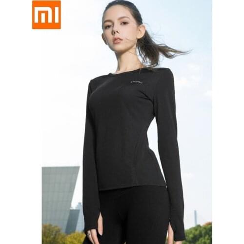 Xiaomi Womens single guide wet splice Slim fit Running Long sleeve Sports t-shirt Ultra light breathable Comfortable Sweatshirt