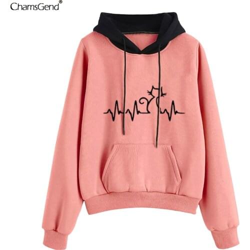 Winter New Pink Womens Harajuku Casual Fashion Cartoon Print Plus Size Loose New Hooded Sweatshirt Streetwear Sudadera De Mujer