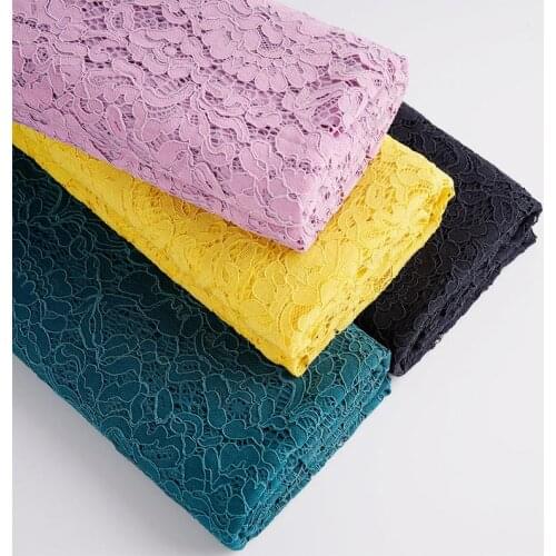 1.5 Meters High Quality Alencon Lace Fabric Alice Corded Floral Embroidered Eyelash Border Wedding Bridal 57” Width 4 Colors