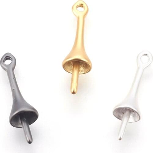 200pcs Brass pendants jewelry making Bails For Half-Drilled Beads DIY Crafts Cadmium Free & Nickel Free & Lead Free, Metal