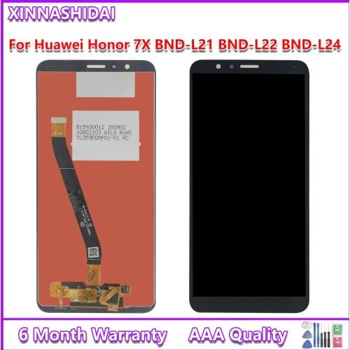 5.93" 100% Tested For Huawei Honor 7X LCD Display Touch Screen Digitizer Assembly For Honor 7X LCD BND-L21 L22 L24