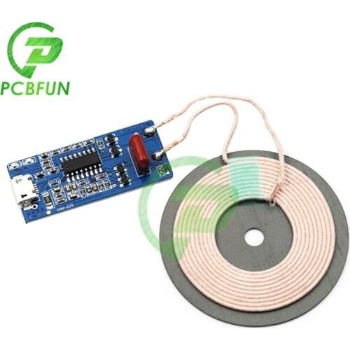 5V 1A Wireless Power Supply Charger Module Transmitter PCBA Circuit Board with DIY Coil Charging 5W Wireless Charging Standard