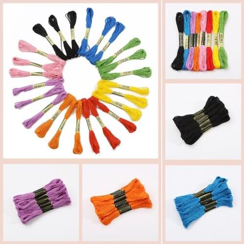 7.5M 50pcs Embroidery floss Cross Stitch Cotton Embroidery Thread Floss Sewing Skeins Clothing DIY crafts