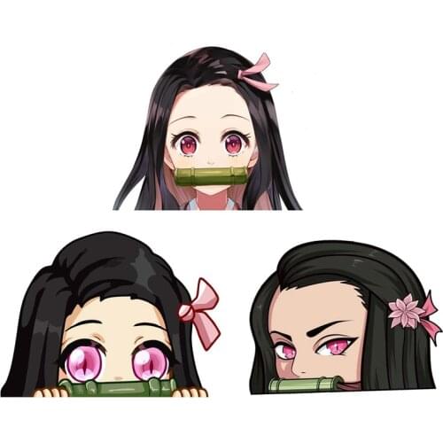 Aliauto Interesting Demon Slayer NEZUKO KAMADO Car Stickers Motorcycle Decals Waterproof Windshield Decals PVC,15cm*15cm