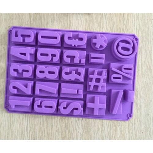 Large Digital Number Birthday Cake Decoration Silicone Mold for Soap Making DIY Jelly Pudding Chocolate Molds