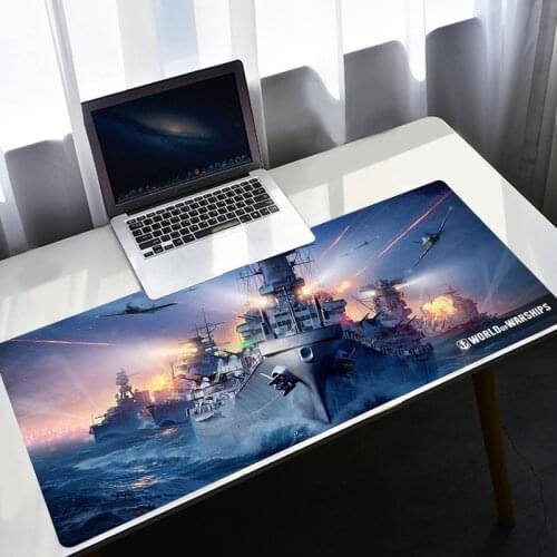 World of Warships Large Gaming Mouse Pad Lock Edge Mouse Mat Laptop Computer Keyboard Pad Desk Pad for Dota CSGO Mousepad Mice