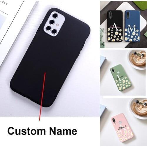 Personalise Letters Name Phone Case for huawei Y8P Y7P Y6P Y5P P40 P30 lite y9 y7 y6 y5 prime 2018 2019 Silicone Soft TPU cover