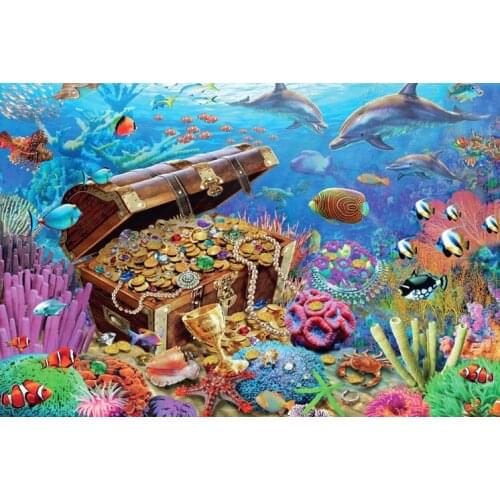 Underwater treasure The wooden puzzle 1000 pieces ersion jigsaw puzzle white card adult childrens educational toys