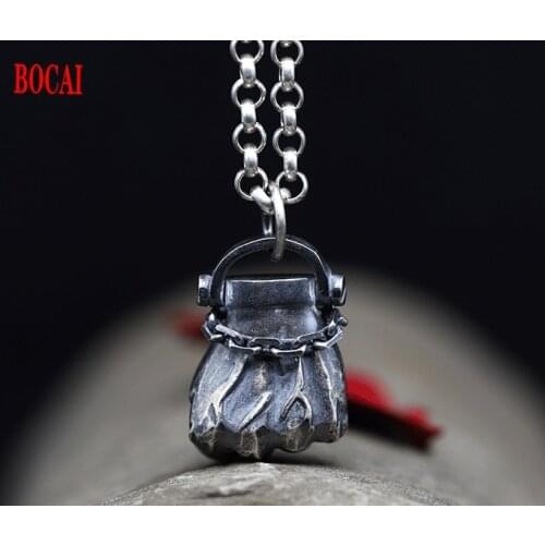 Really s925 sterling silver brave fist, the power is holding the pendant, the trendy Thai silver wild necklace, the fist pendant