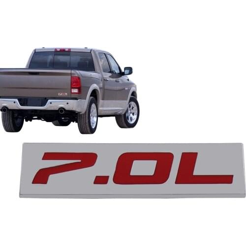 Chrome Red 7.0L 7.0 L for Engine Fender Trunk Lid Emblem Decal Badge Sticker