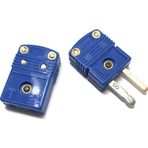 China T-Type Blue Thermocouple Male And Female Plug Thermocouple Connector