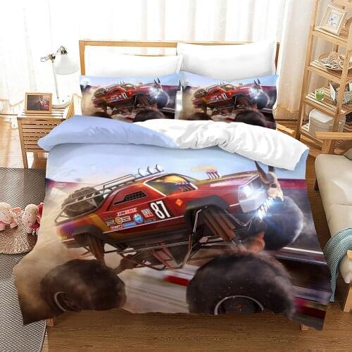 Monsters-Trucks 3D Printed Bedding Set Duvet Cover And Quilt Cover Pillowcase Bedroom Kid’s Room Decorate